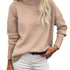 Damen Pullover Turtleneck Sweater Langarm-Jumper